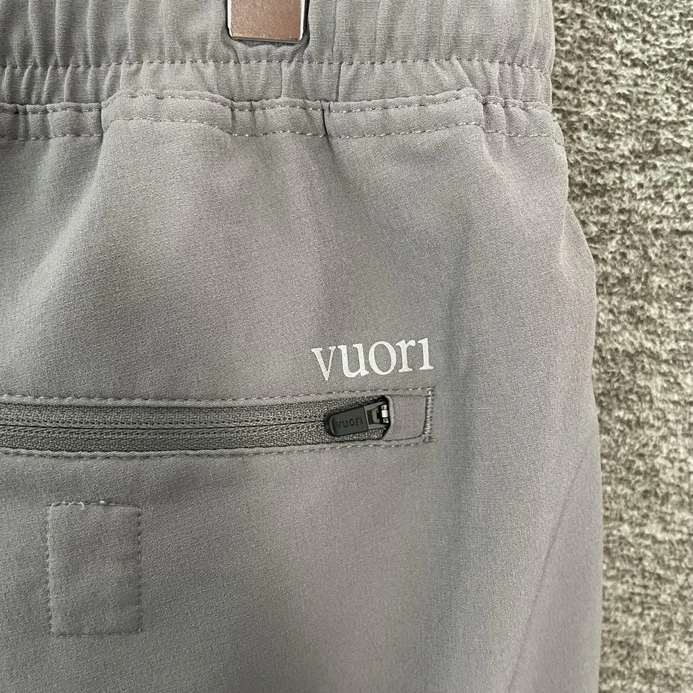 Vuori Transit Technical Jogger Pants Mens XL Gray Zip Pockets Athletic V417